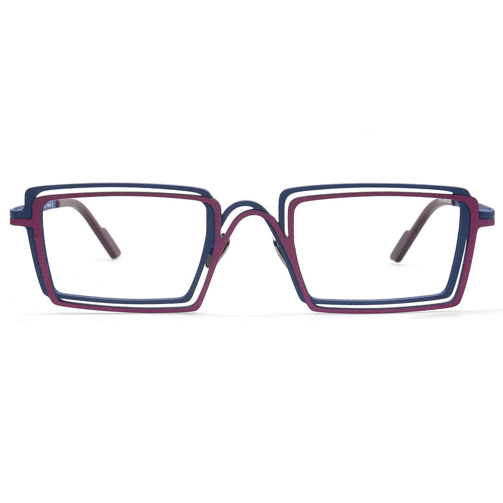 Jay | Double Rim Rectangular Eyeglasses For Men | Stylish Funky Square Glasses Frames