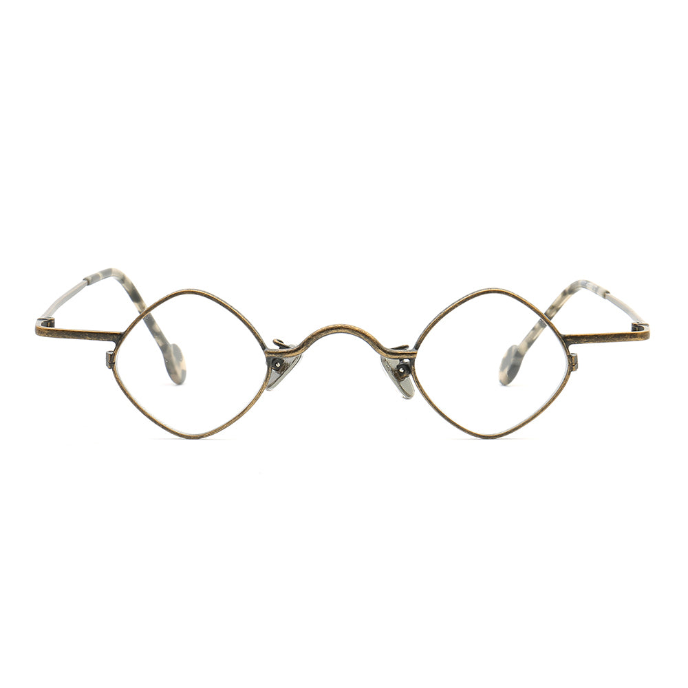 Legend | Thin Lightweight Metal Eyeglasses For Men & Women | Vintage Full Rim Geometric Frame