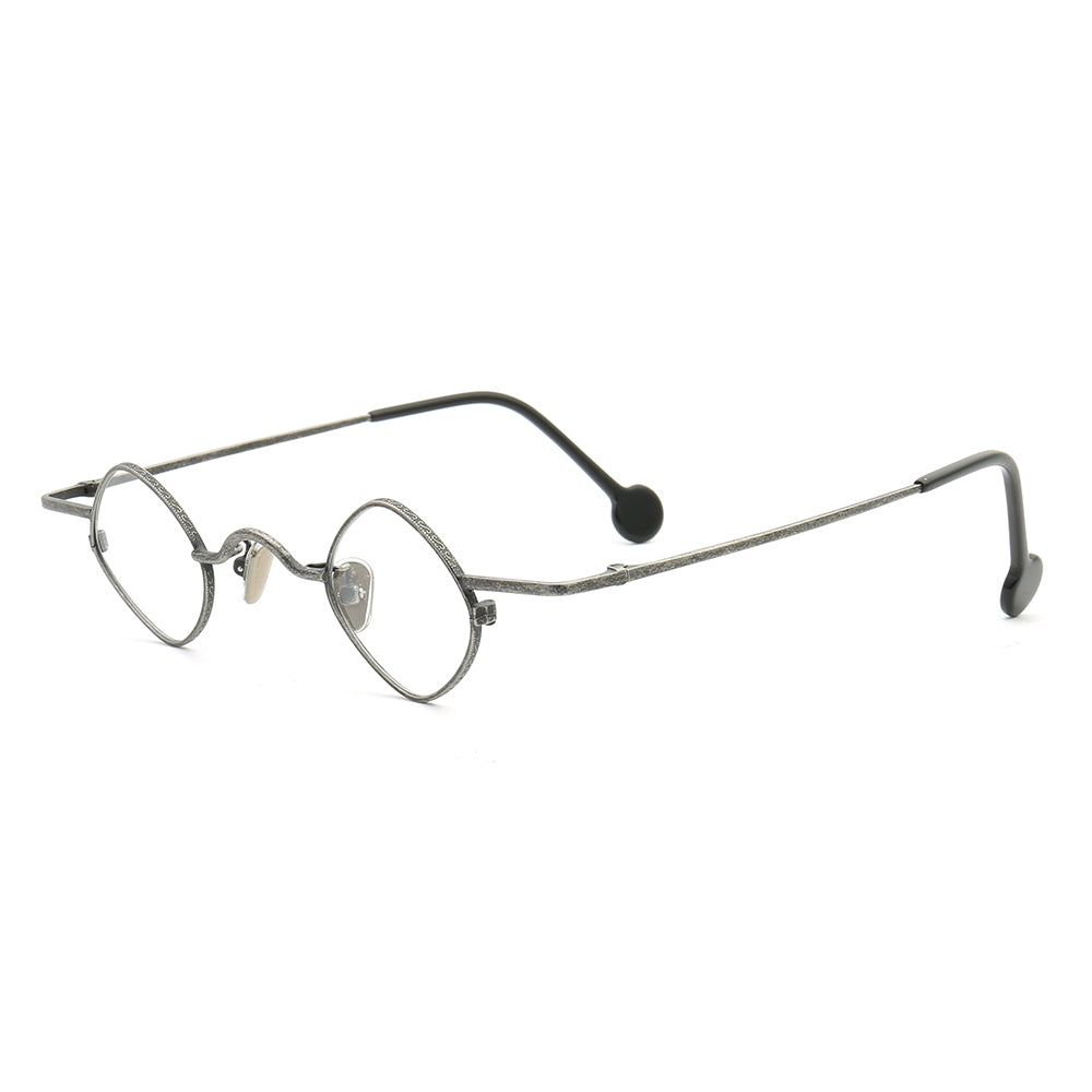 Legend | Thin Lightweight Metal Eyeglasses For Men & Women | Vintage Full Rim Geometric Frame