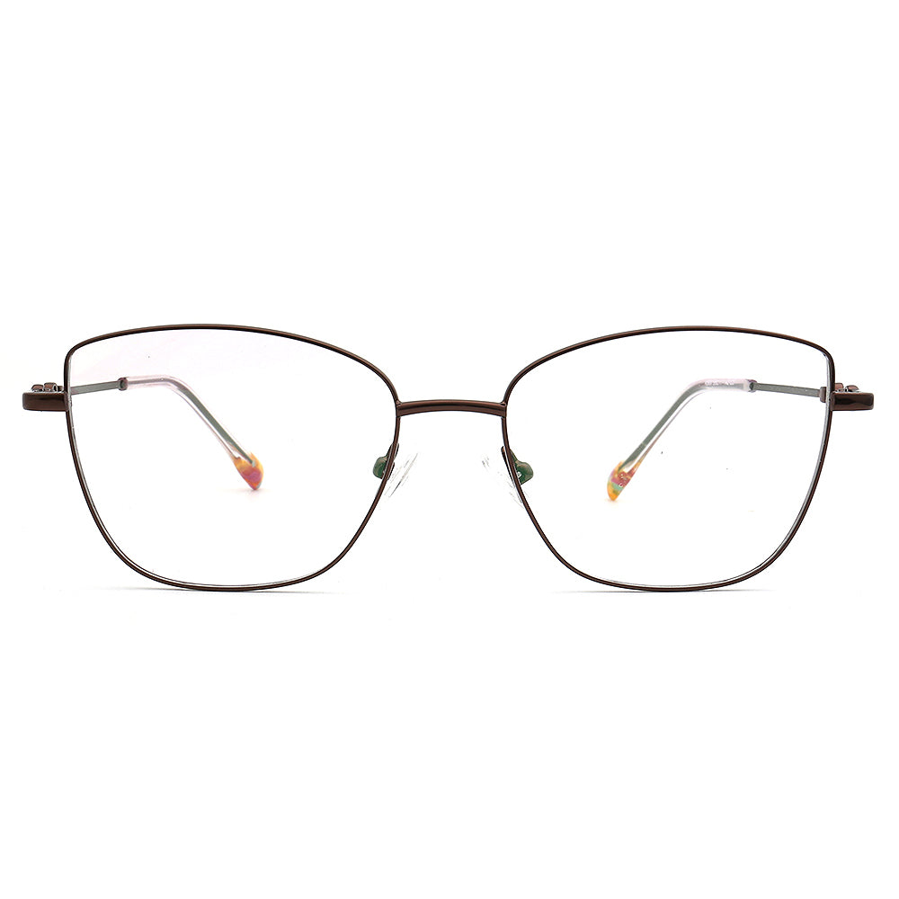 Nova | Womens Flexible Memory Metal Eyeglasses | Classic Cat Eye Glasses Frames Bendable Eyewear