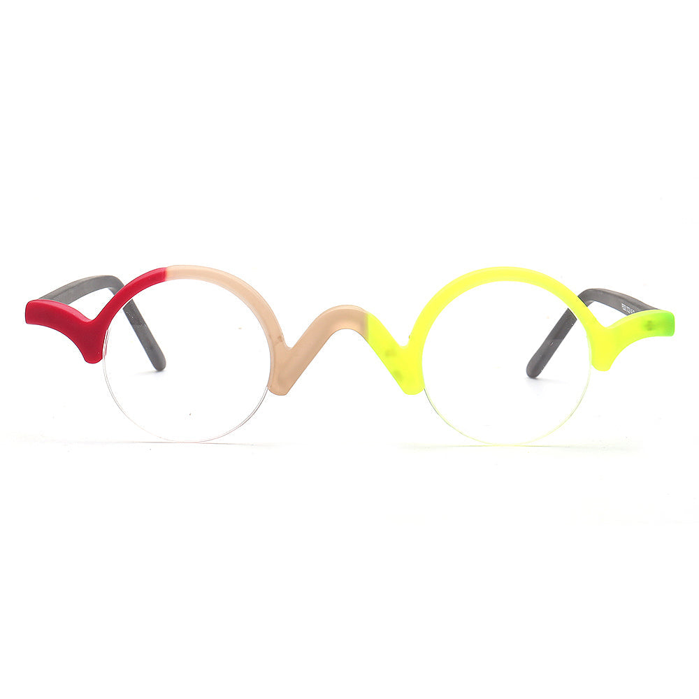 Beck | Vintage Mens Round Eyeglass Frames | Nerd Womens Eyewear Half Rim Retro Spectalces