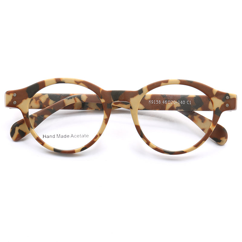 Benedict | Fashionable Camo Eyeglasses Frames For Men | Modern Women Round Spectacles Camouflage