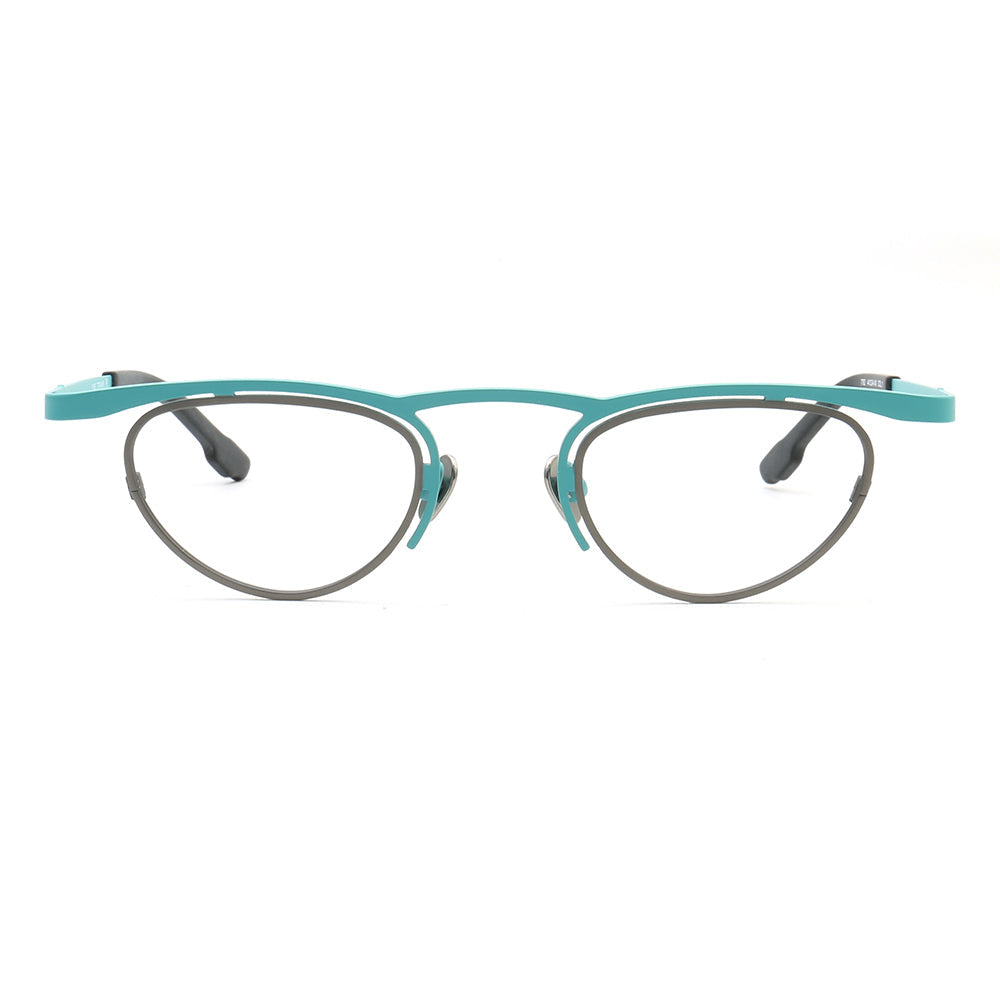Bloom | Funky Unique Titanium Eyeglasses For Women | Glasses Frames w/ Multicolor Geometric Design
