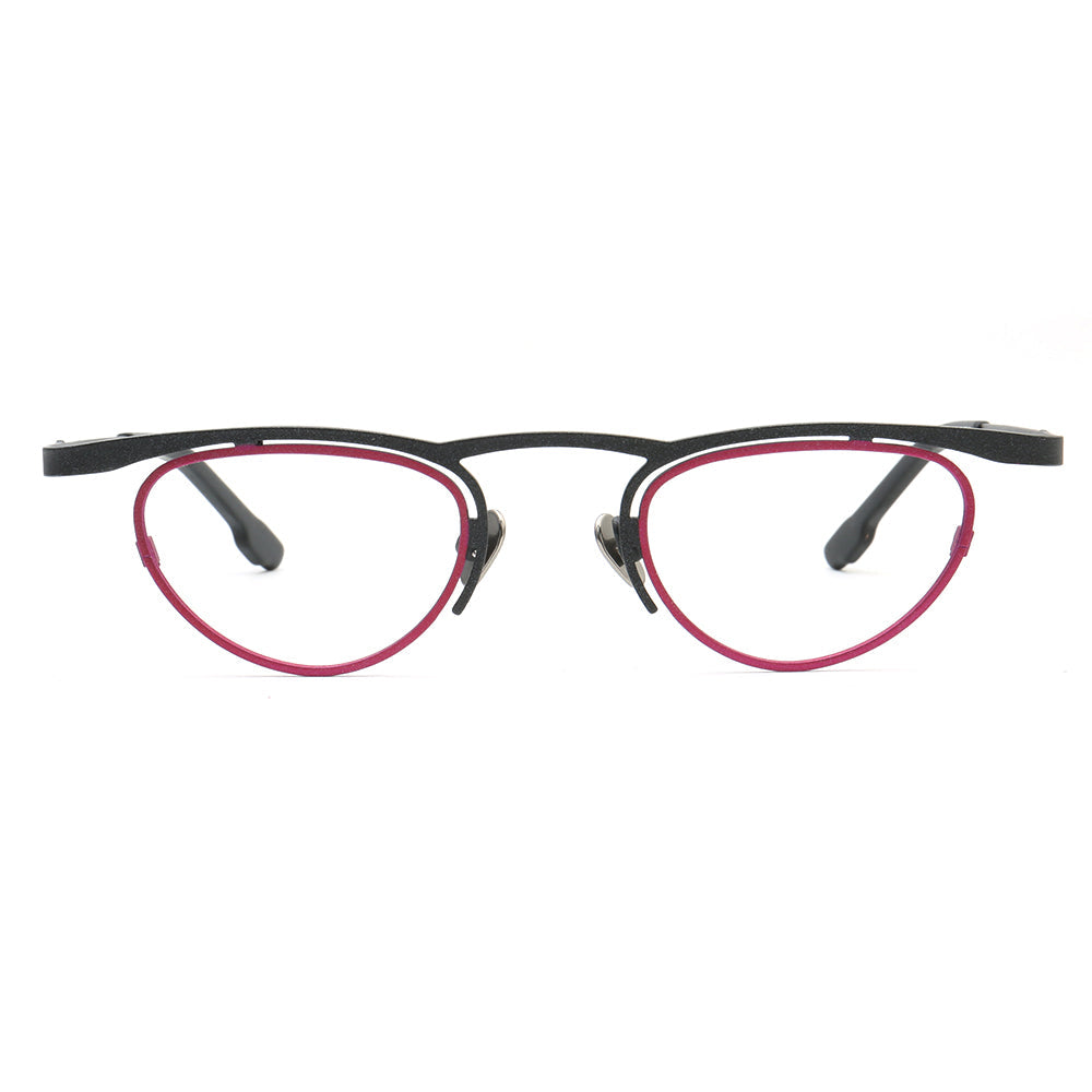 Bloom | Funky Unique Titanium Eyeglasses For Women | Glasses Frames w/ Multicolor Geometric Design