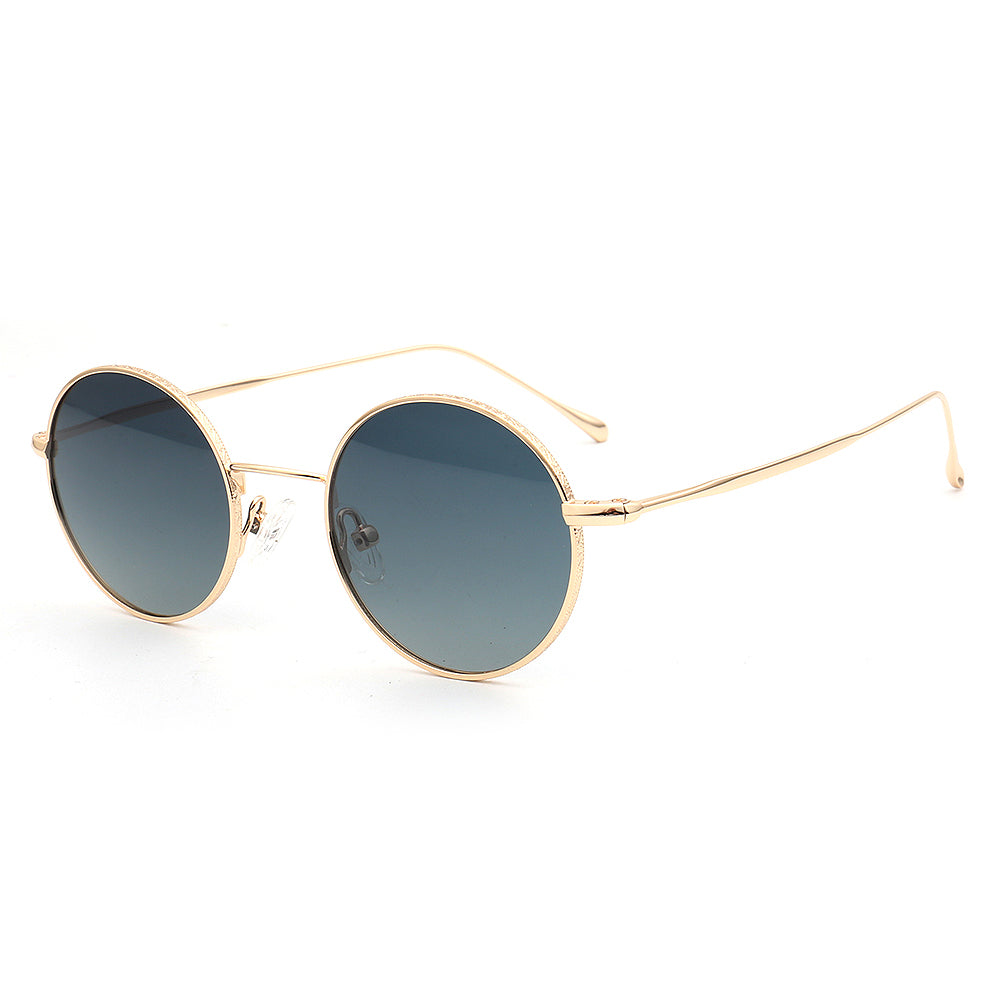 Atlas|Classic Round Metal Polarized Sunglasses UV400