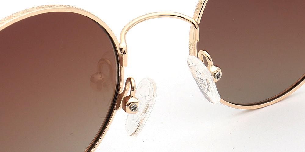 Atlas|Classic Round Metal Polarized Sunglasses UV400
