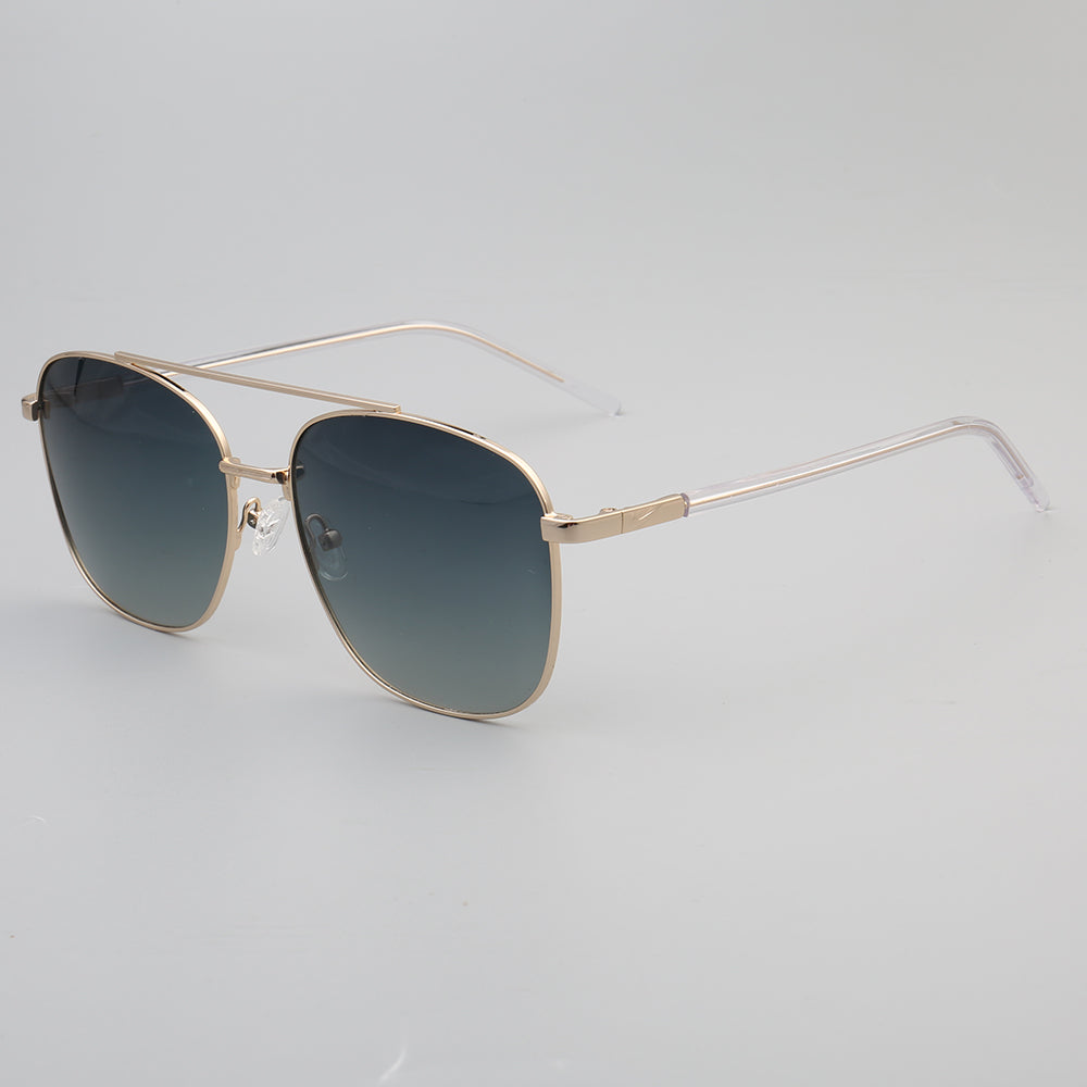Travis | Polarized Sunglasses w/ Classic Square Design | Thin Lightweight Metal Frame