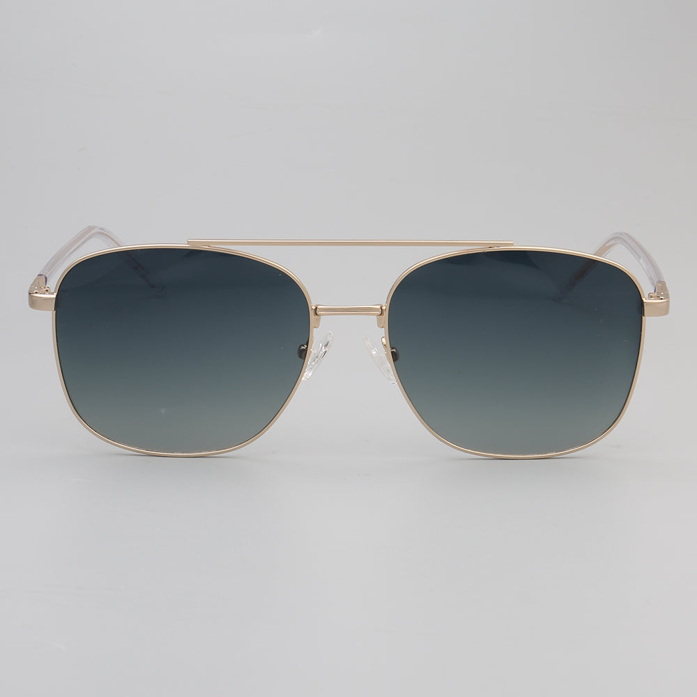 Travis | Polarized Sunglasses w/ Classic Square Design | Thin Lightweight Metal Frame