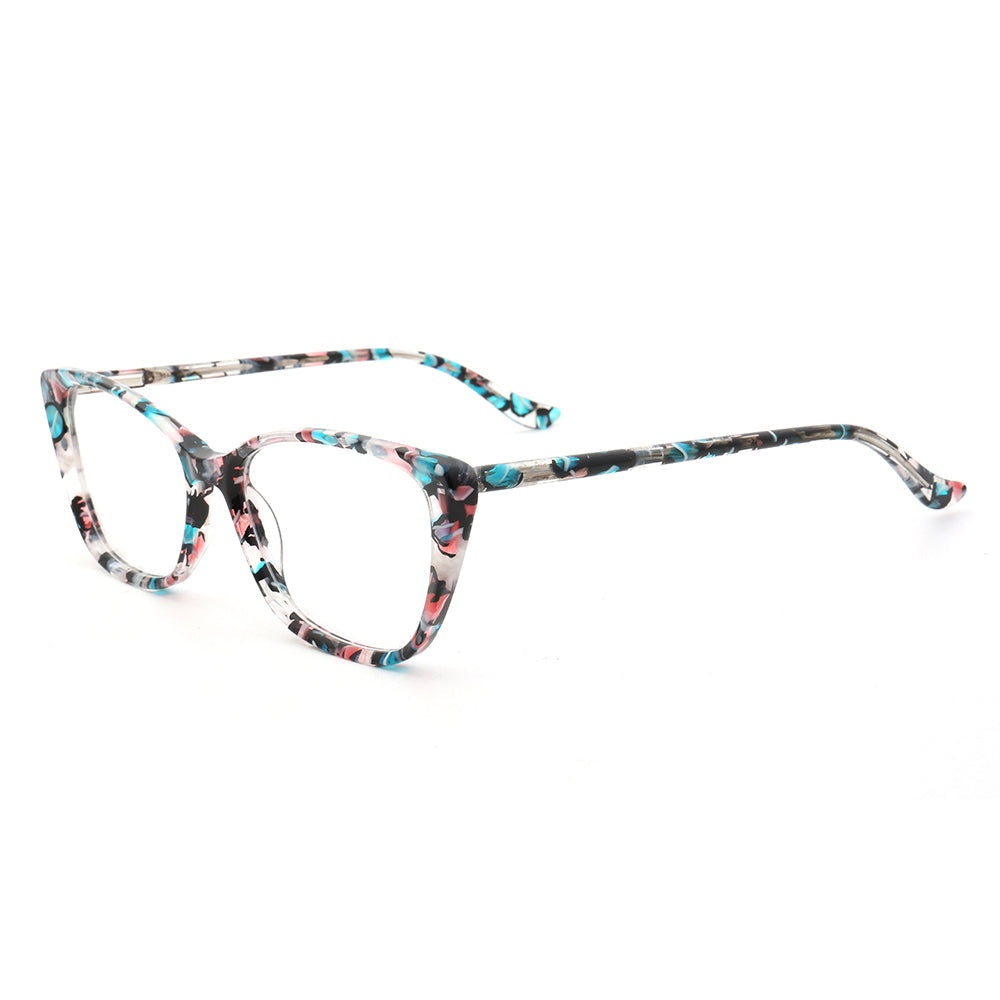 Charlotte | Patterned Acetate Cat Eye Glasses For Women | Colorful Tortoise Shell Eyewear Frames