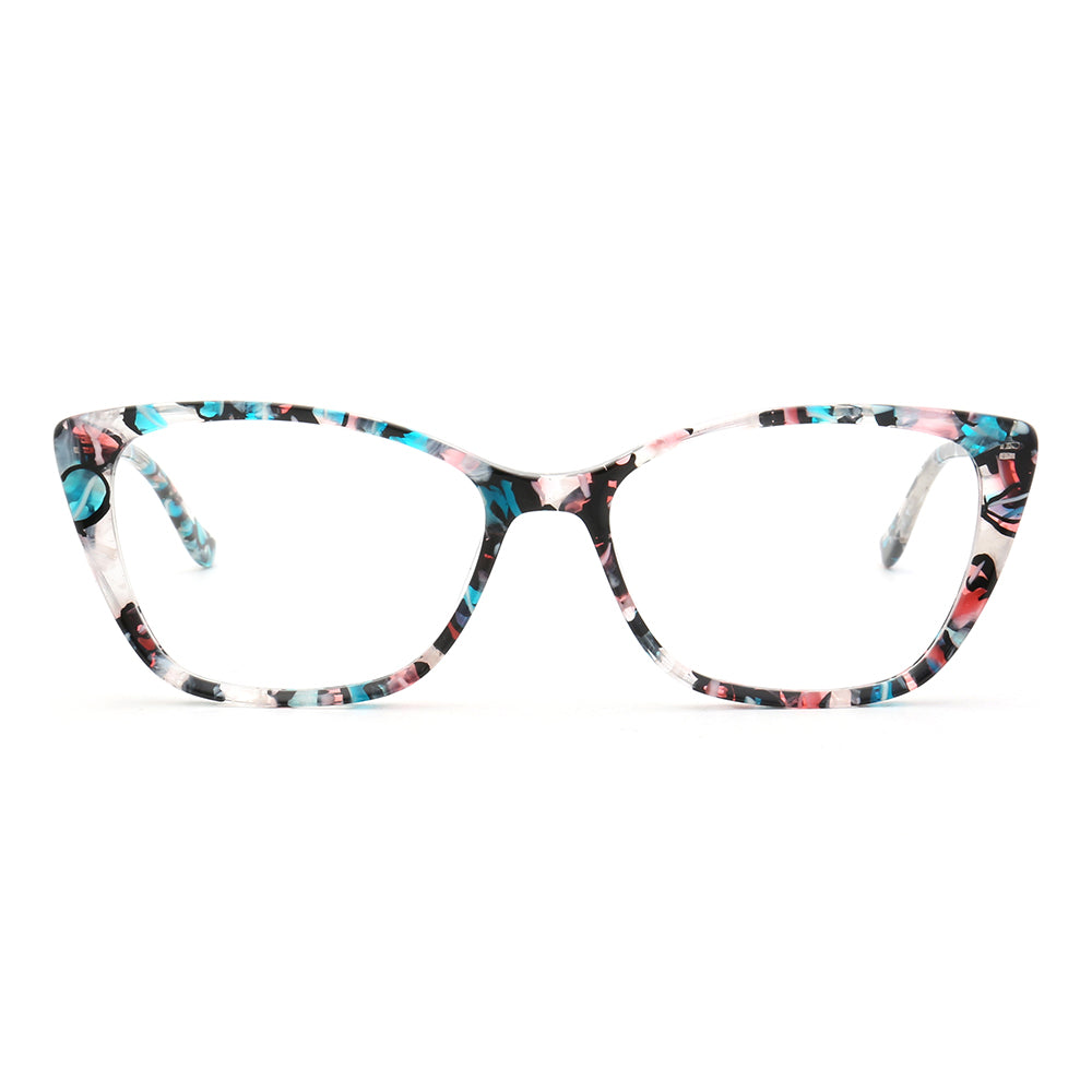 Charlotte | Patterned Acetate Cat Eye Glasses For Women | Colorful Tortoise Shell Eyewear Frames