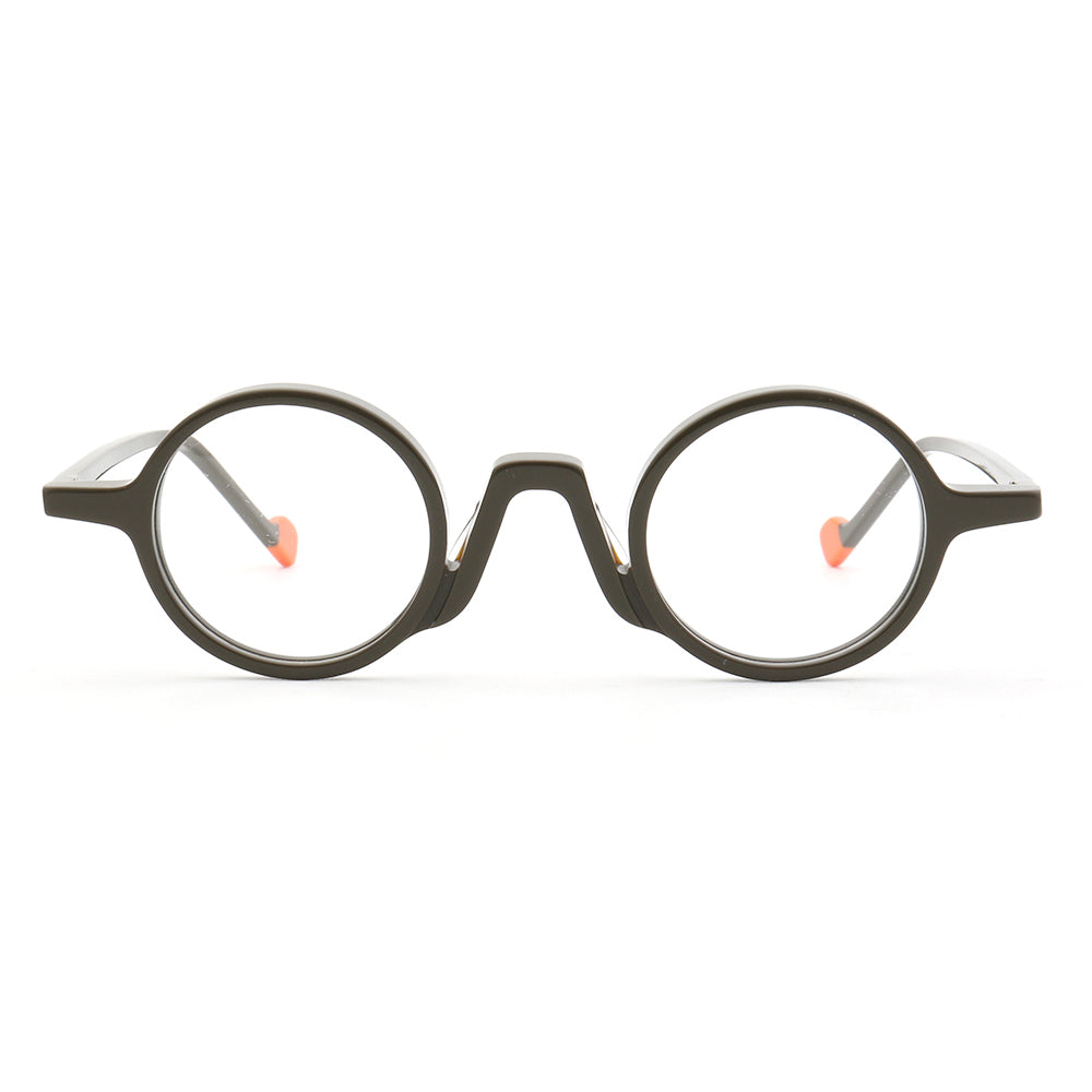 Glimmer | Round Vintage Tortoise Shell Eyeglasses | Retro Full Rim Acetate Design