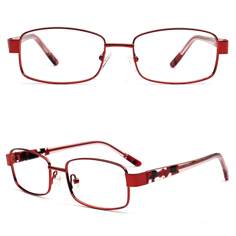Lily | Classic Women Metal Glasses Frames | Retro Rectangle Female Tortoiseshell Spectacles