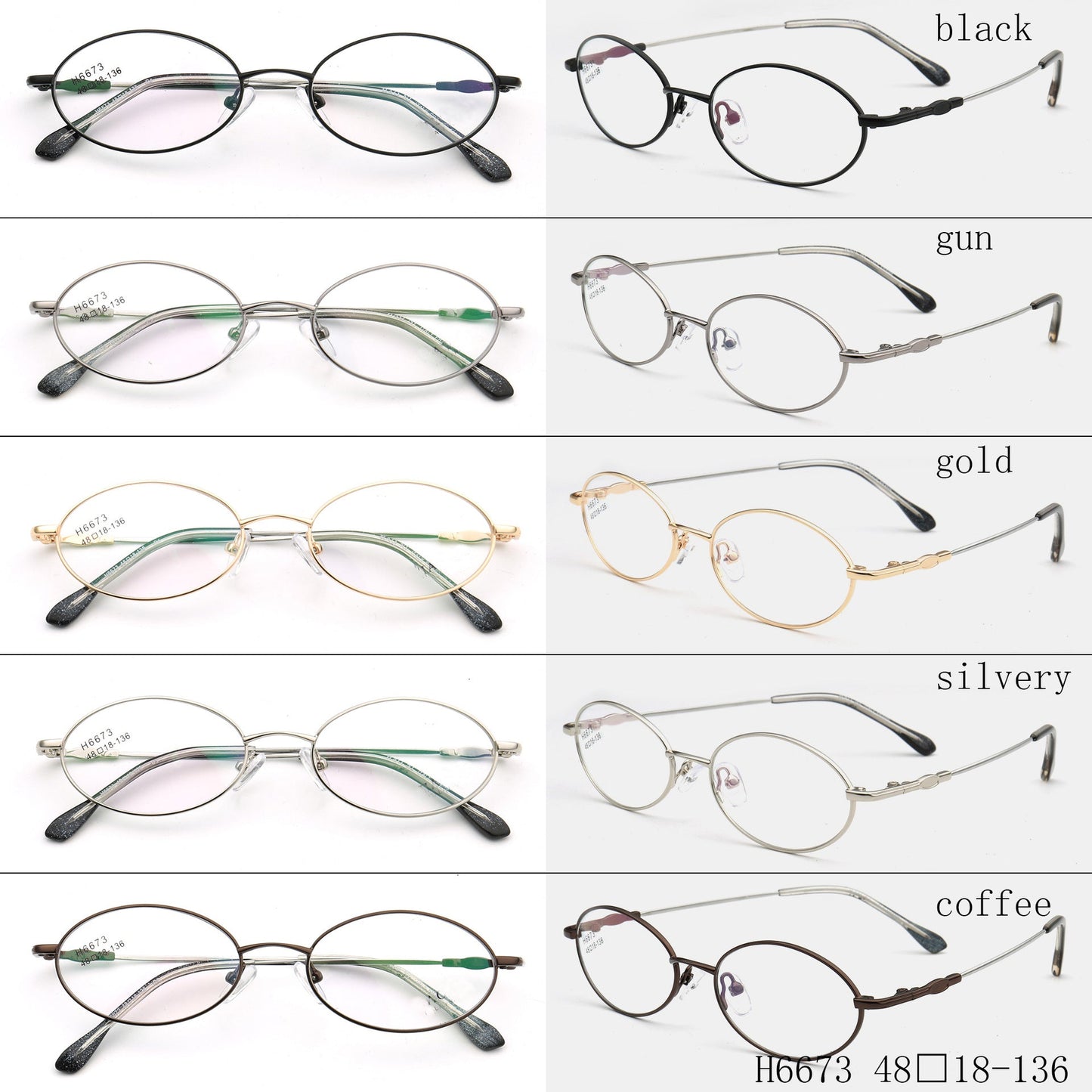 Adeline | Womens Flexible Memory Metal Glasses | Oval Eyeglass Frames Bendable Eyewear