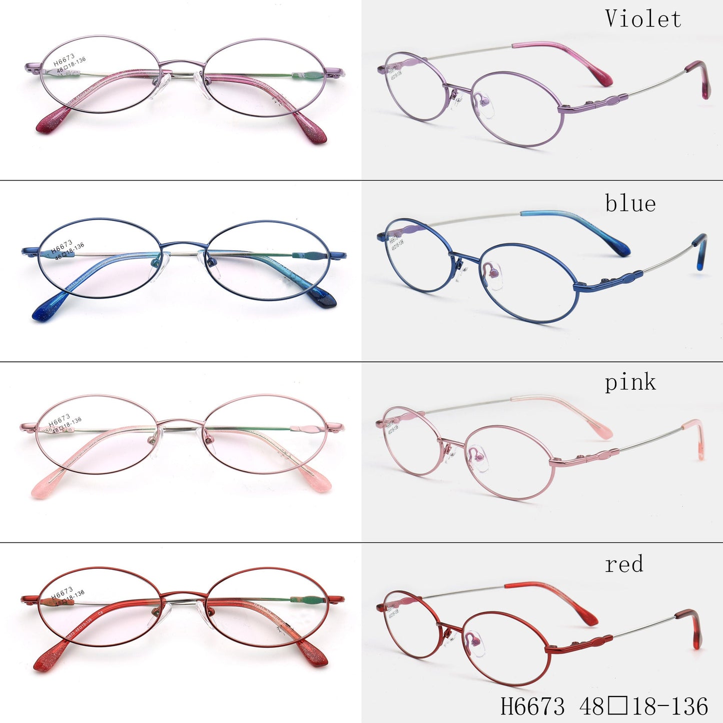 Adeline | Womens Flexible Memory Metal Glasses | Oval Eyeglass Frames Bendable Eyewear