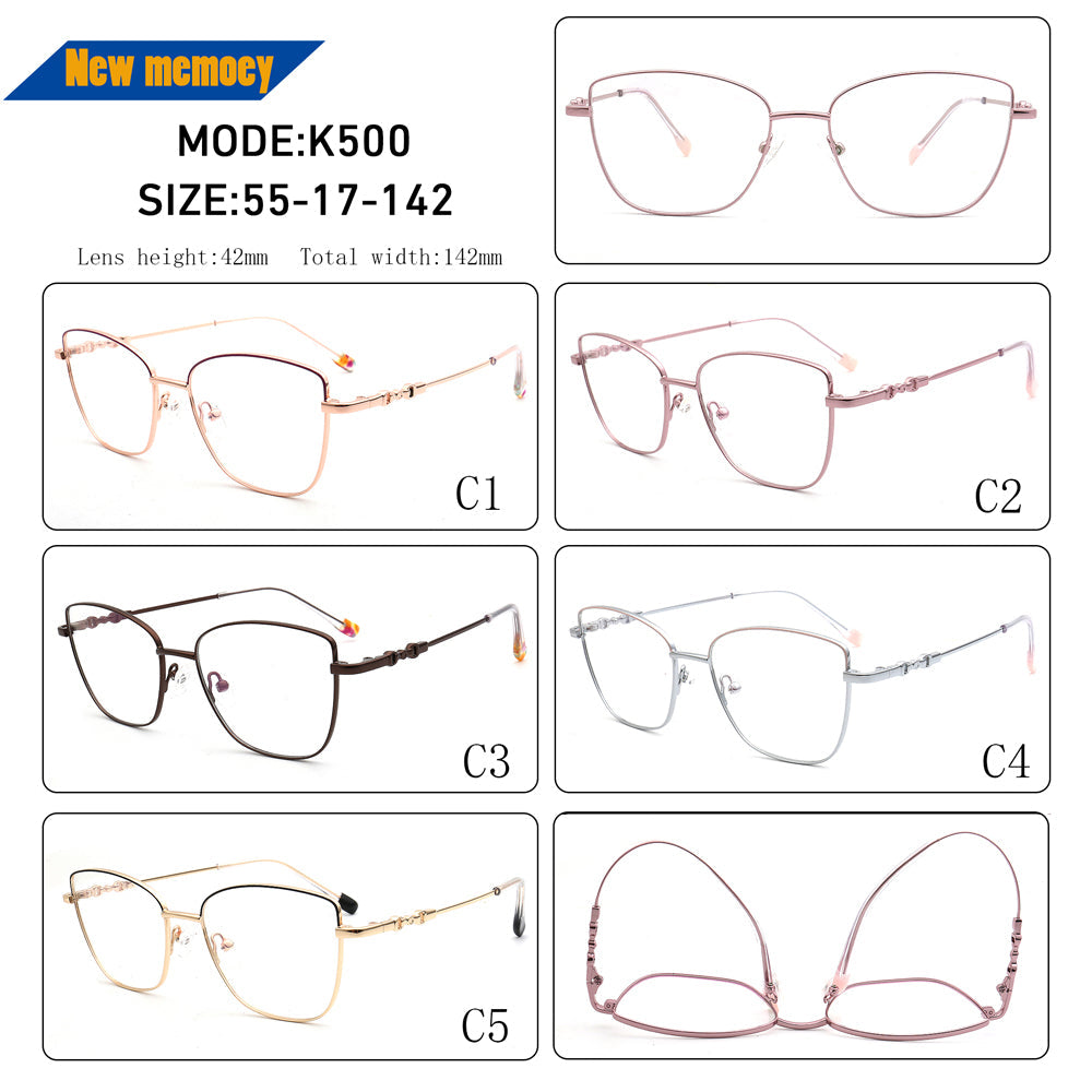 Nova | Womens Flexible Memory Metal Eyeglasses | Classic Cat Eye Glasses Frames Bendable Eyewear