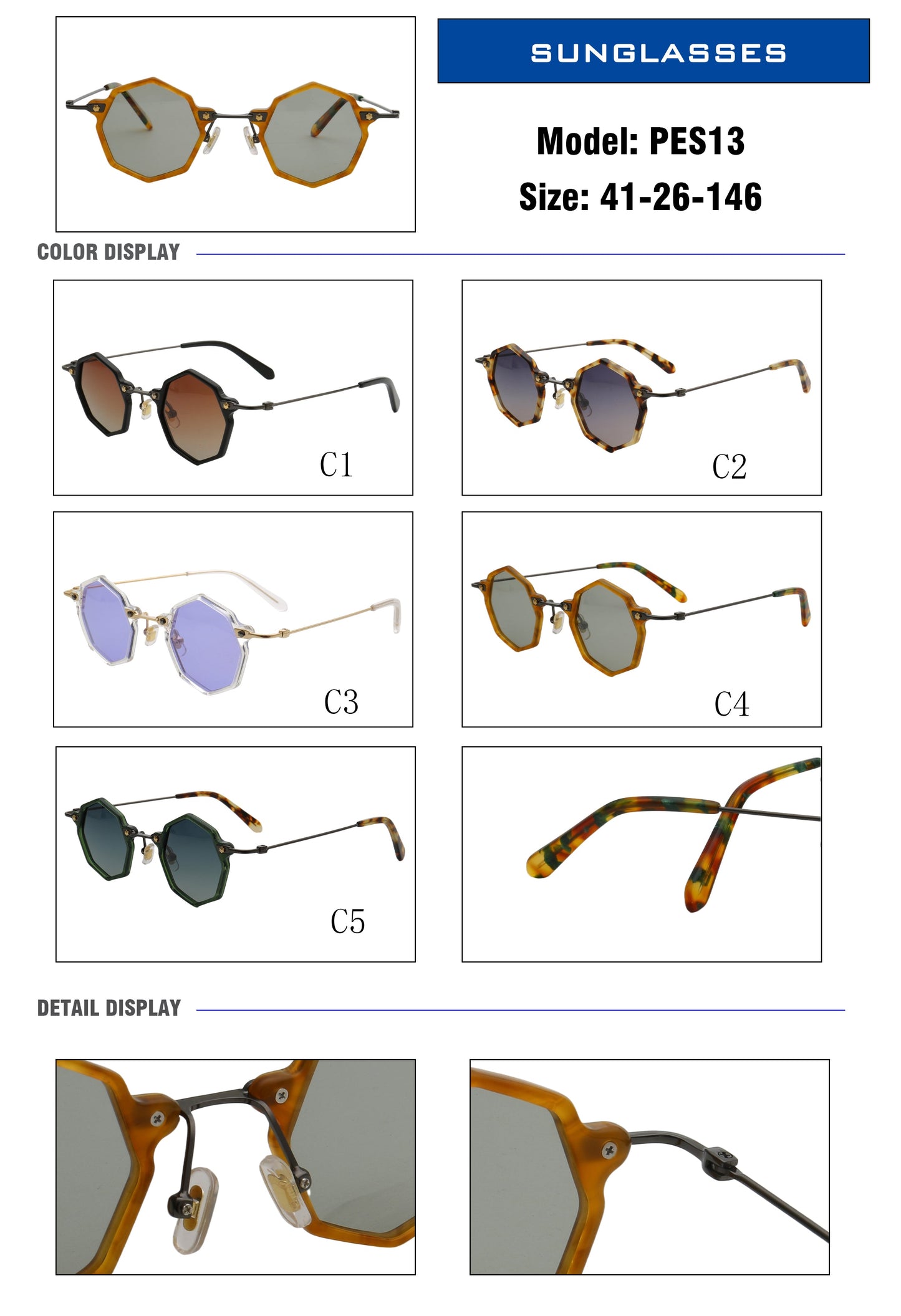 Cooper | Geometric Mens Sunglasses Polarized | Retro Round Womens Sun Glasses UV400