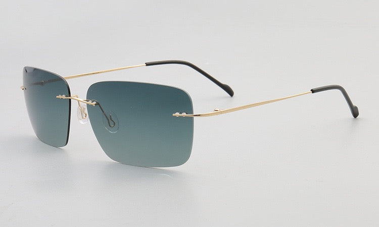 Theodore|Rectangle Rimless Sunglasses Polarized UV400