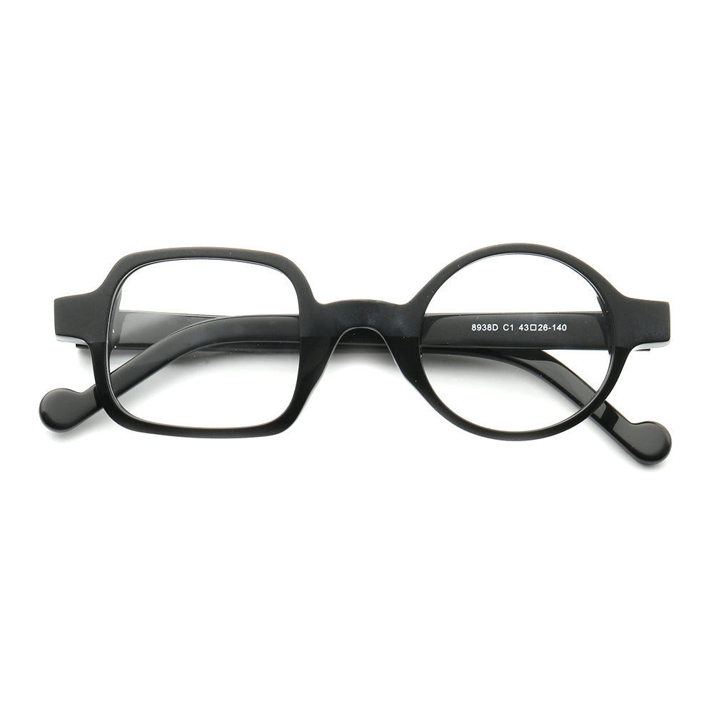 Archer | Stylish Men Mismatch Eyeglasses | Funky Vintage Square Round Glasses Frames Women