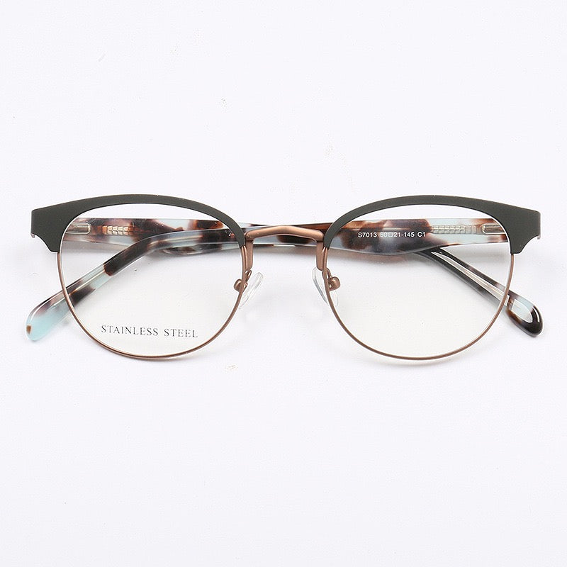 Georgia|Stylish Women Stainless Steel Round Glasses Frames