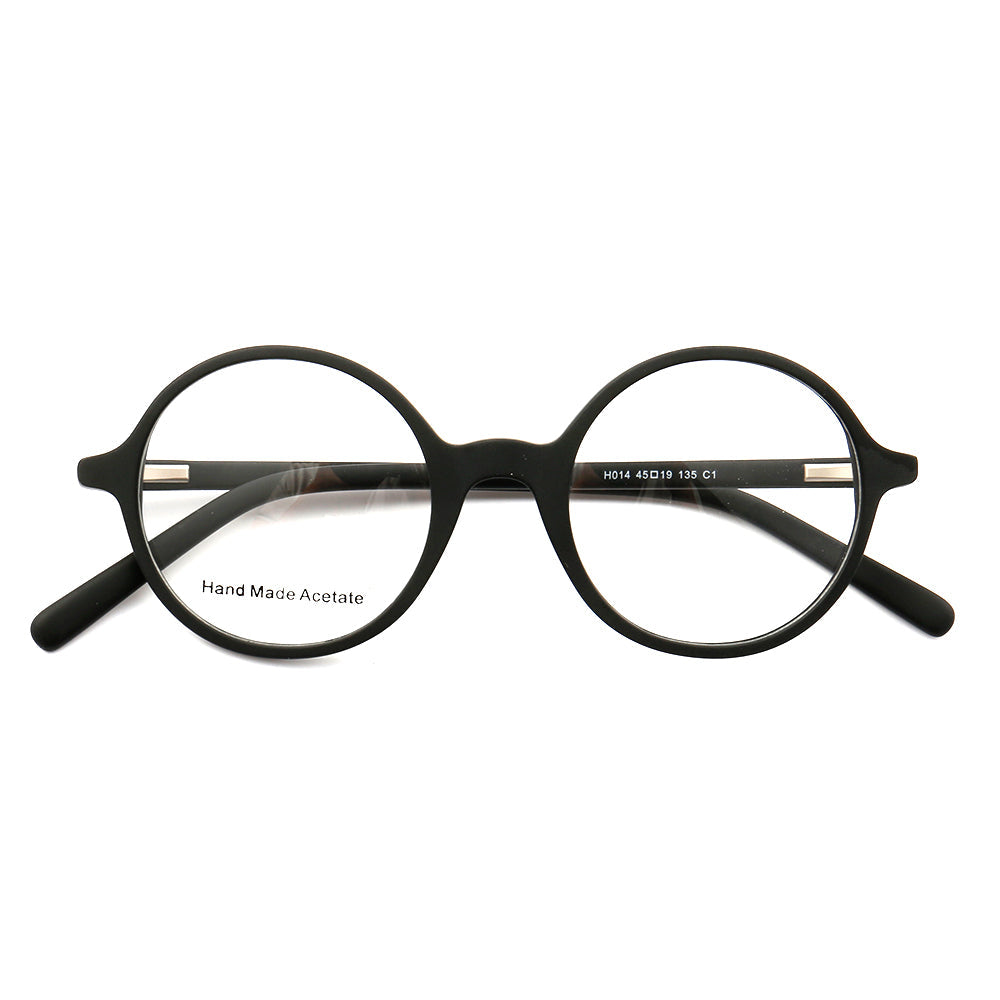 Midnight | Patterned Acetate Eyeglasses For Men & Women | Retro Round Full Rim Glasses Frames
