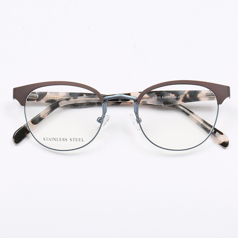 Georgia|Stylish Women Stainless Steel Round Glasses Frames