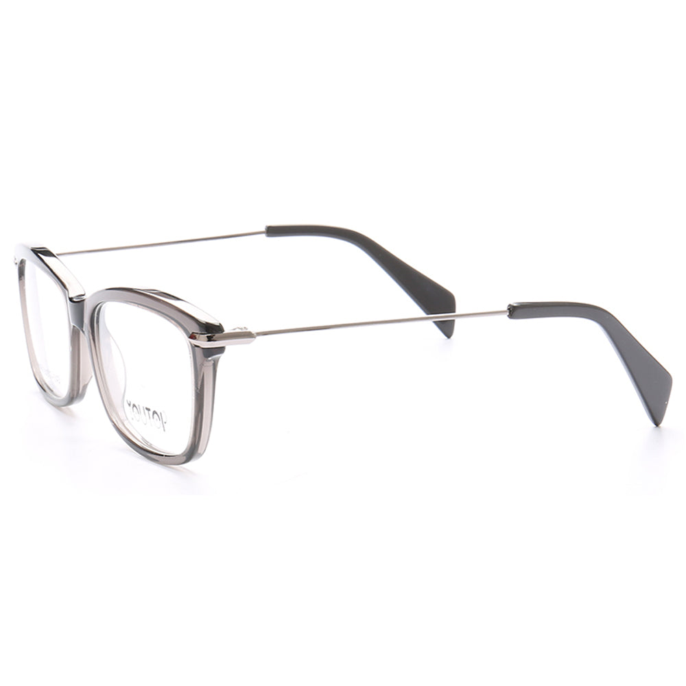 Courtland | Stylish Square Full Rim Unisex Eyeglasses | Semi Transparent Acetate Frame