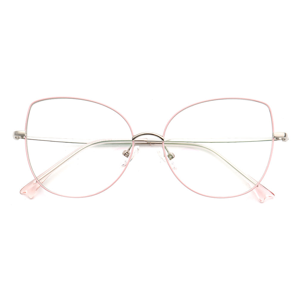 Desiree | Oversized Butterfly Shaped Glasses For Women | Modern Thin Metal Frame