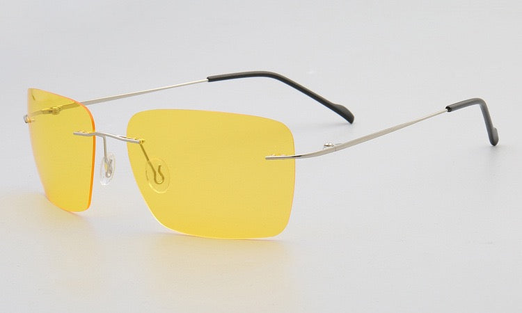 Theodore|Rectangle Rimless Sunglasses Polarized UV400