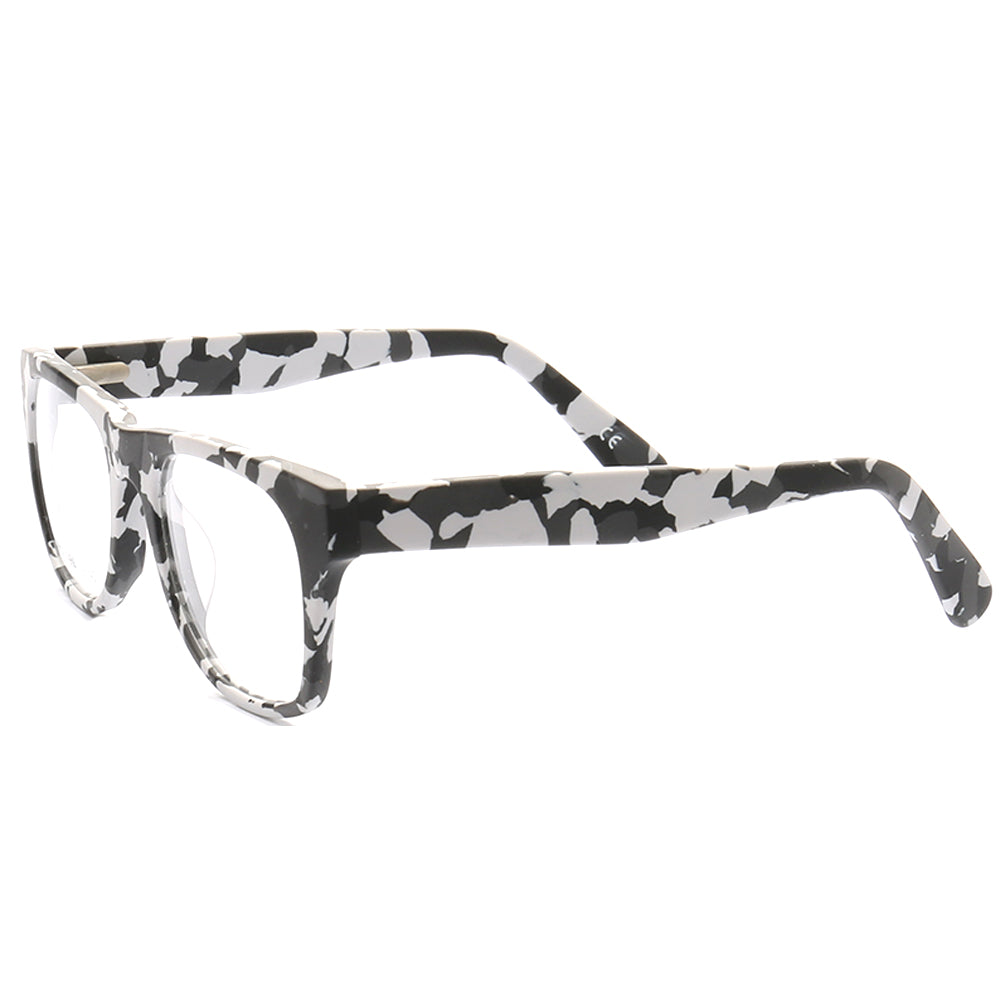 Spencer | Modern Camo Patterned Acetate Eyeglass Frames for Women | Square Mens Camouflage Glasses Online