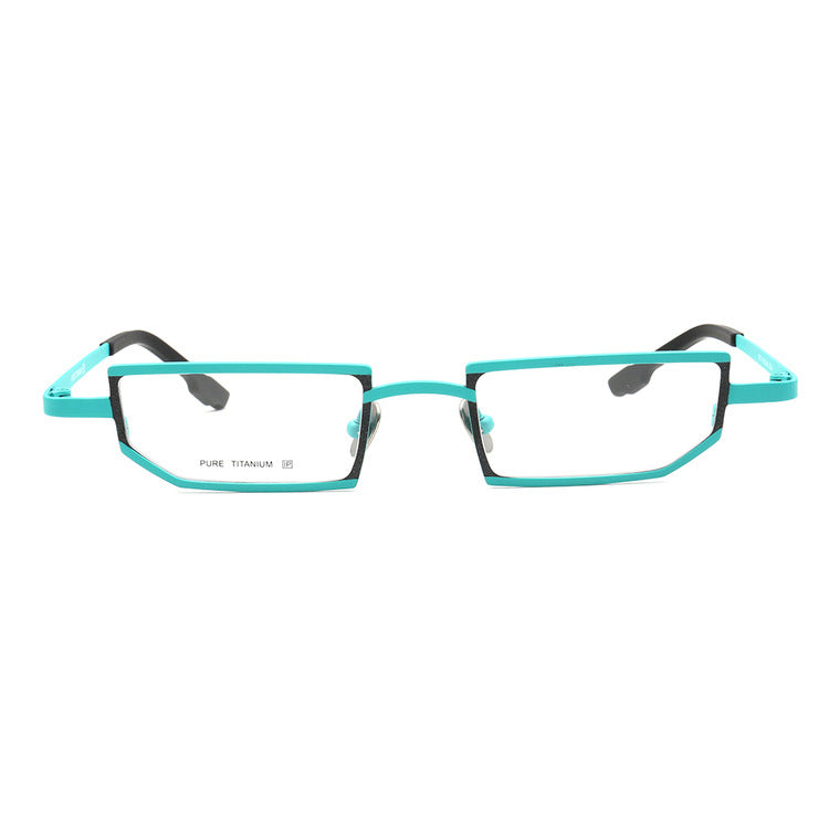 King | Stylish Mens Titanium Eyeglasses Green | Hipster Geometric Women Square Glasses Frames Online