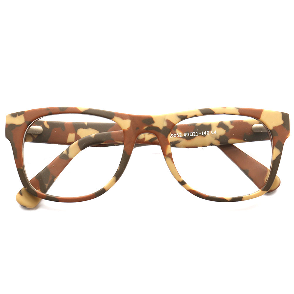 Spencer | Modern Camo Patterned Acetate Eyeglass Frames for Women | Square Mens Camouflage Glasses Online