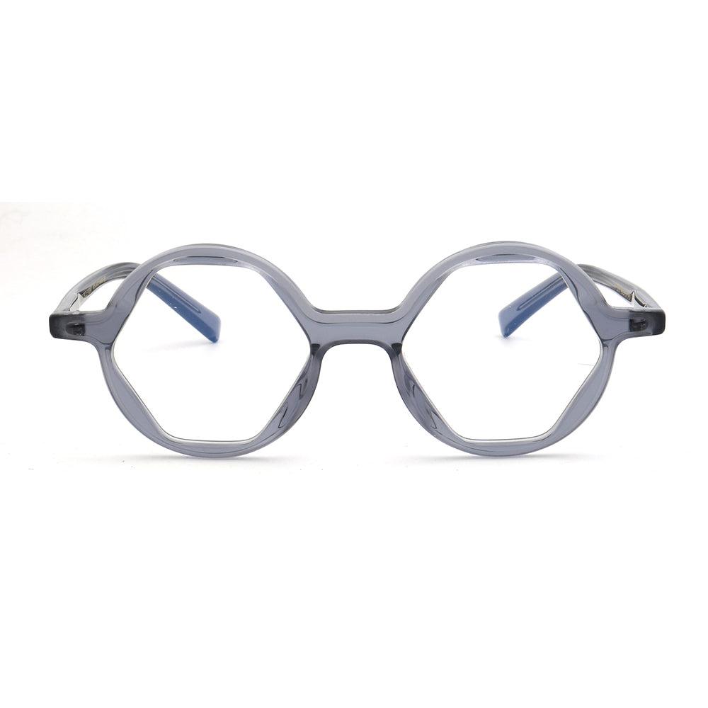 Mosley | Hexagon Shaped Full Rim Acetate Eyeglasses for Men | Retro Women Geometric Glasses Frames Online