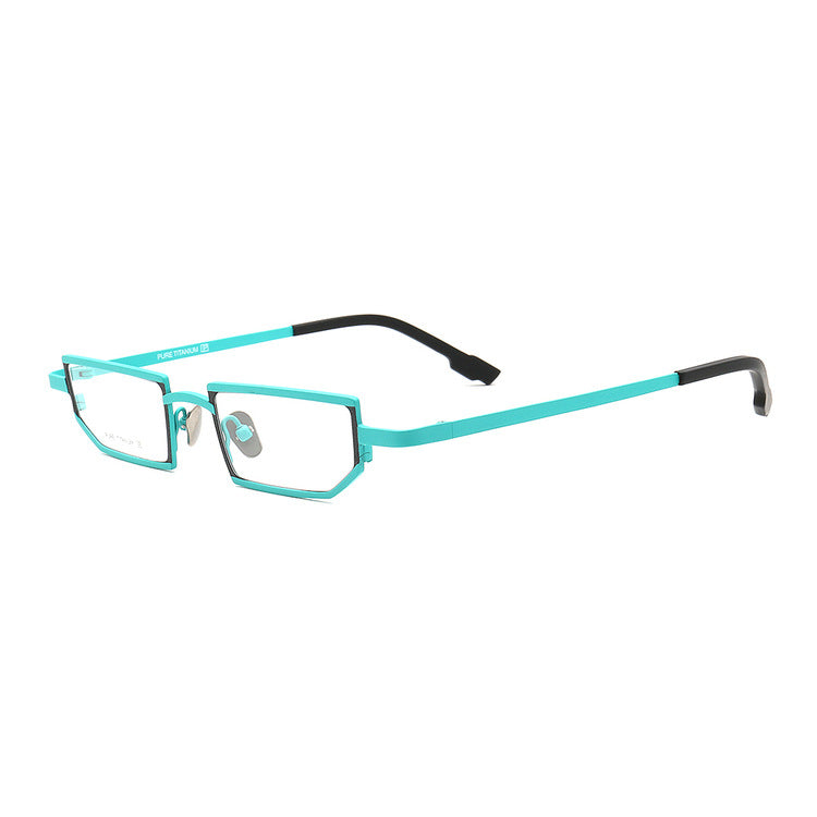King | Stylish Mens Titanium Eyeglasses Green | Hipster Geometric Women Square Glasses Frames Online
