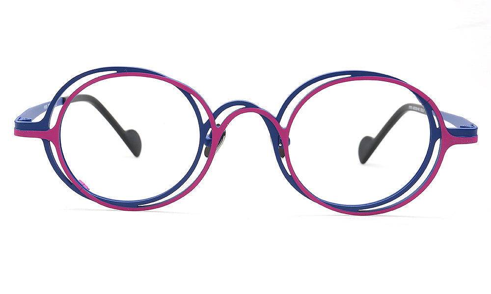 Slater | Round Womens Pure Titanium Eyeglasses Frames | Retro Mens Glasses Frames Two Tone