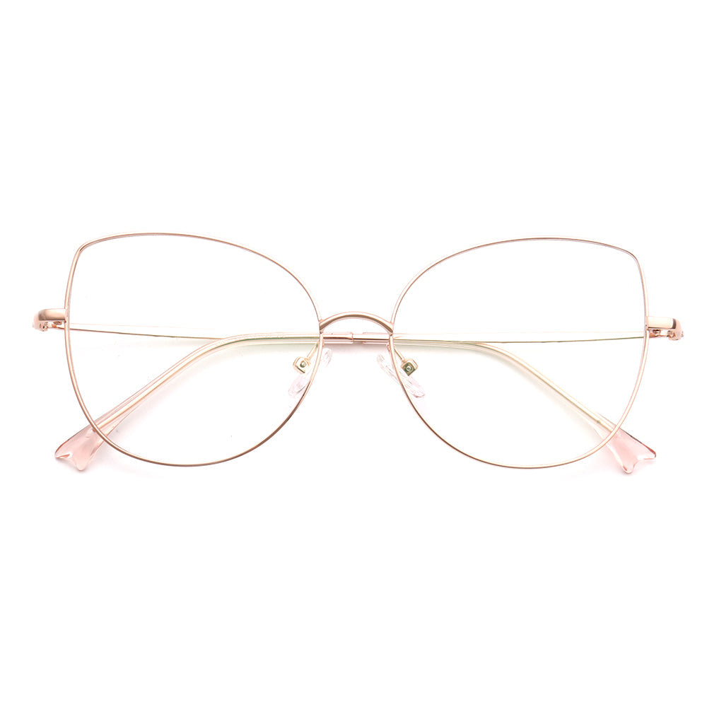 Desiree | Oversized Butterfly Shaped Glasses For Women | Modern Thin Metal Frame