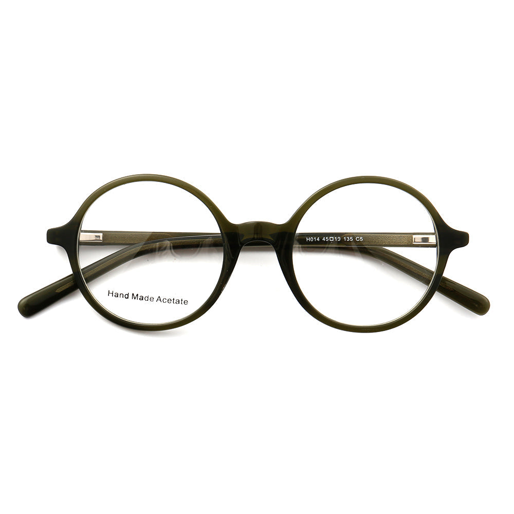 Midnight | Patterned Acetate Eyeglasses For Men & Women | Retro Round Full Rim Glasses Frames