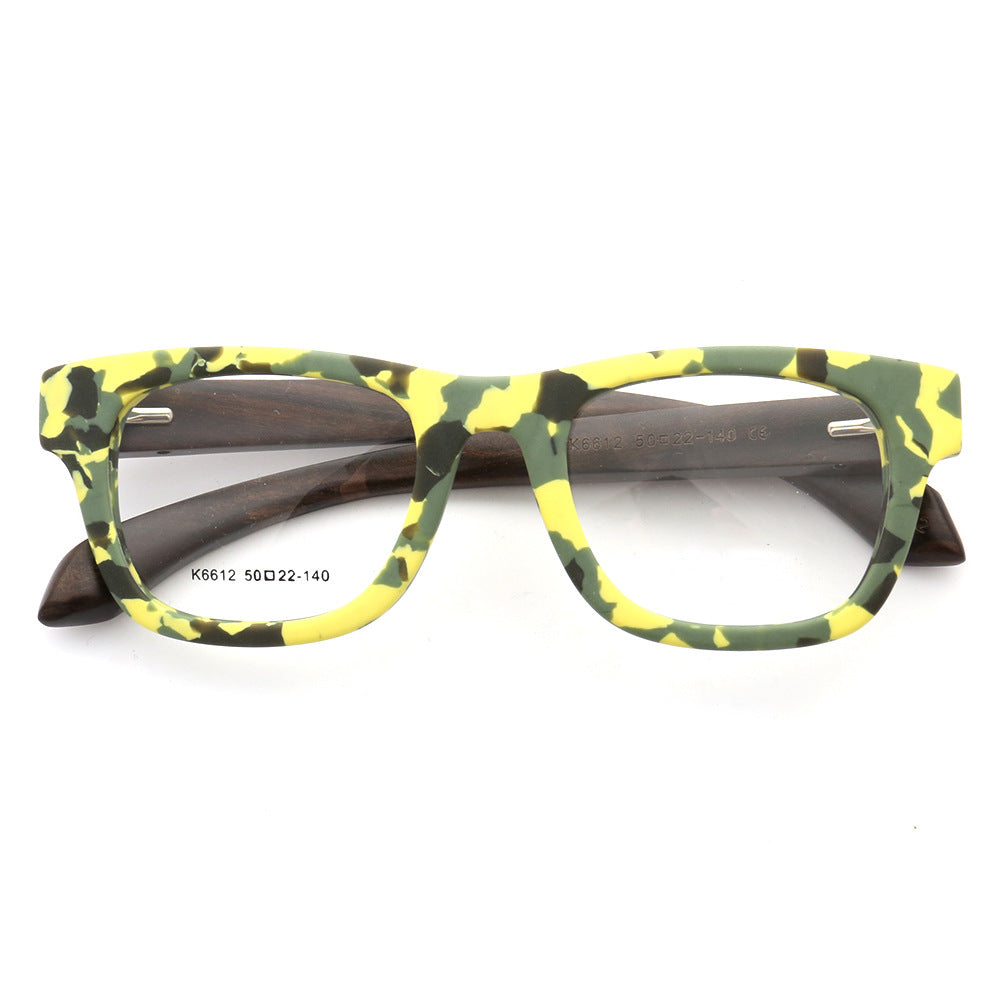Harrison | Mens Retro Oversized Wood Eyeglass Frames | Women Square Wooden Glasses