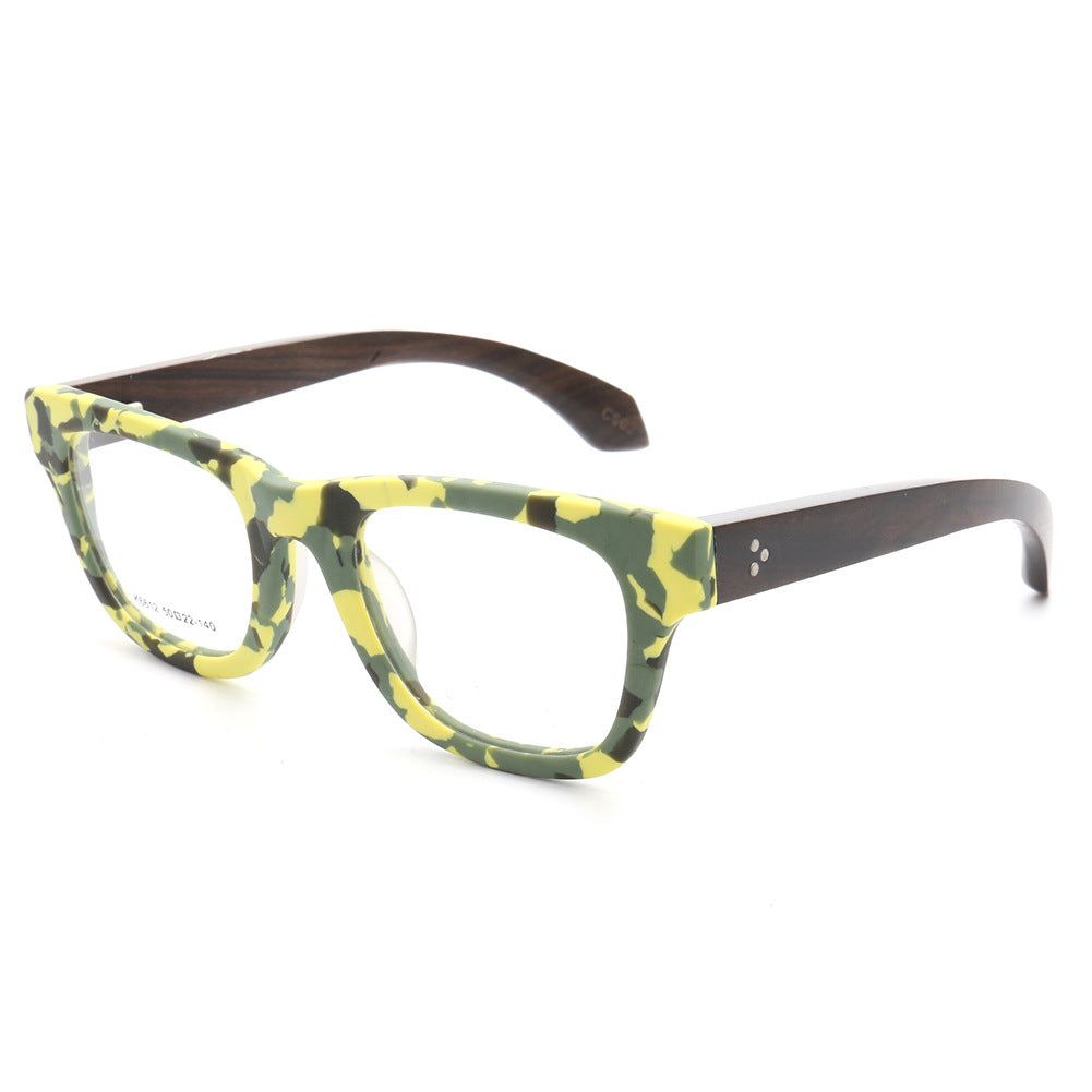 Harrison | Mens Retro Oversized Wood Eyeglass Frames | Women Square Wooden Glasses