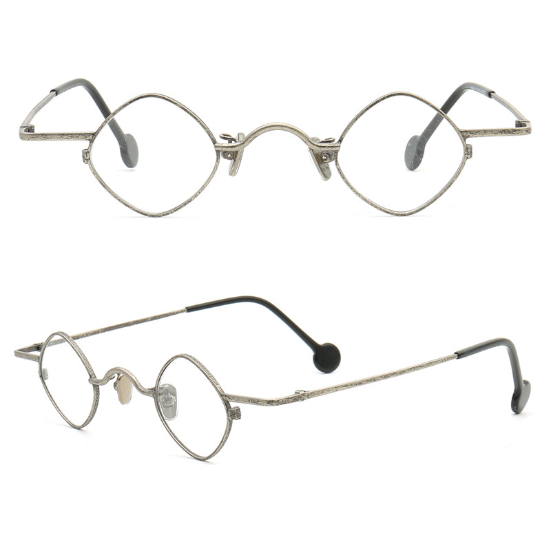 Legend | Thin Lightweight Metal Eyeglasses For Men & Women | Vintage Full Rim Geometric Frame