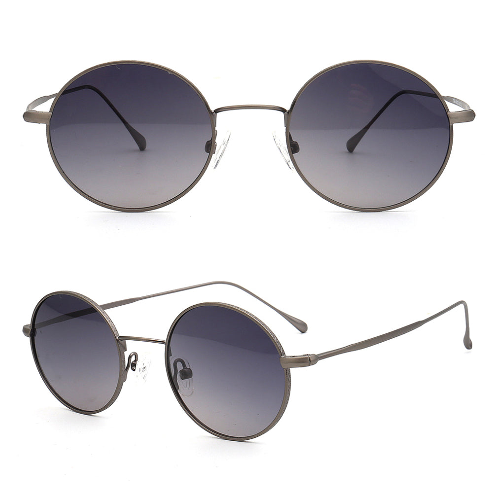 Atlas|Classic Round Metal Polarized Sunglasses UV400
