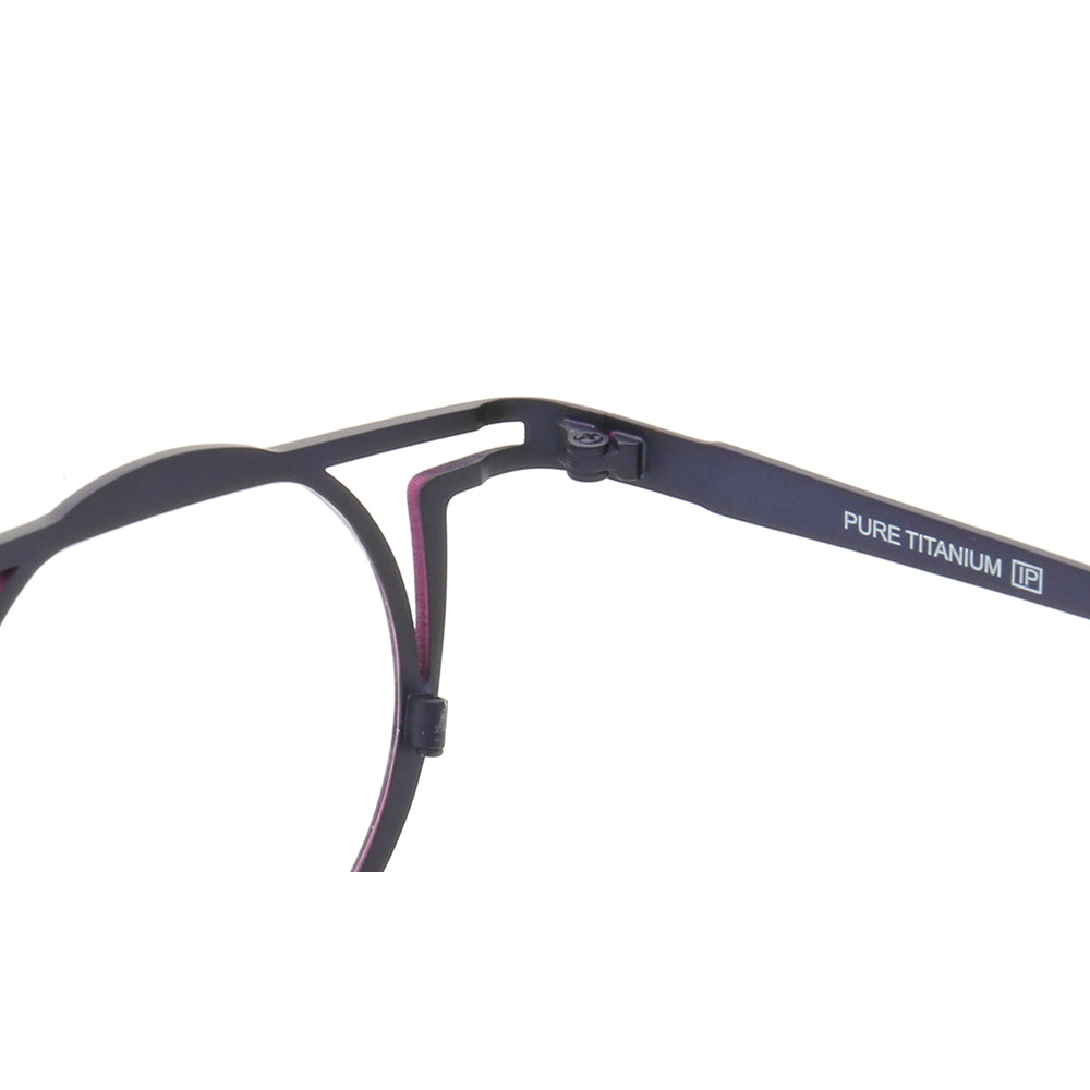 Quinn | Round Flat Top Pure Titanium Eyewear Frames | Funky Geometric Glasses For Men & Women