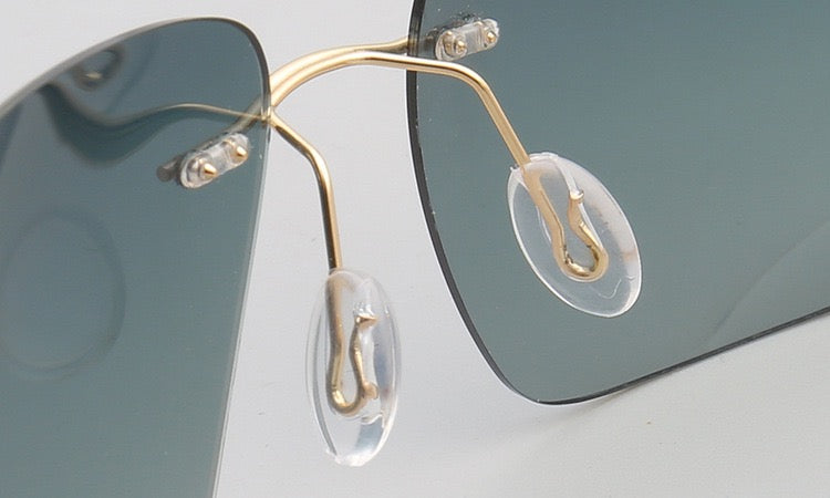 Theodore|Rectangle Rimless Sunglasses Polarized UV400