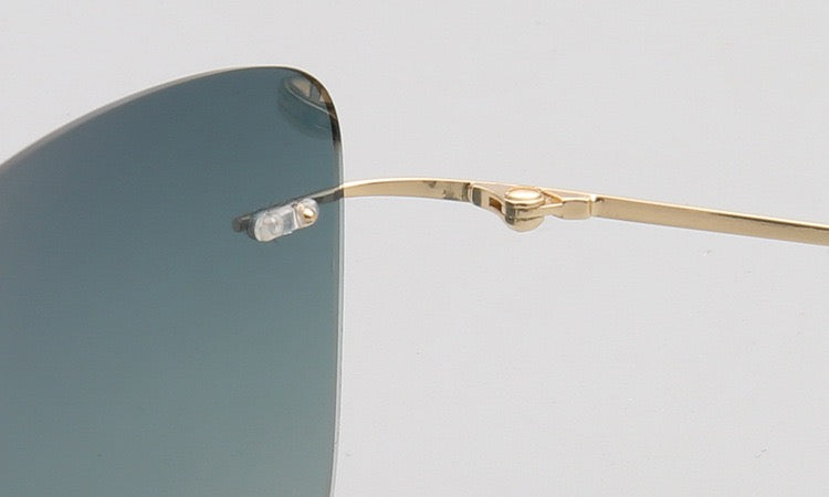 Theodore|Rectangle Rimless Sunglasses Polarized UV400