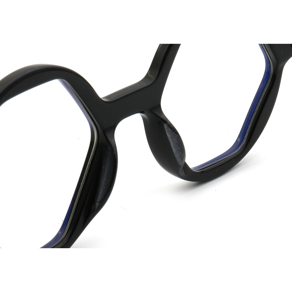 Mosley | Hexagon Shaped Full Rim Acetate Eyeglasses for Men | Retro Women Geometric Glasses Frames Online