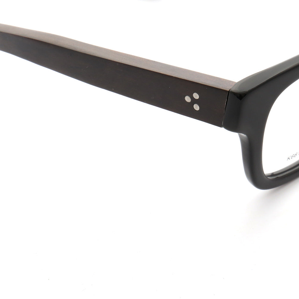 Harrison | Mens Retro Oversized Wood Eyeglass Frames | Women Square Wooden Glasses