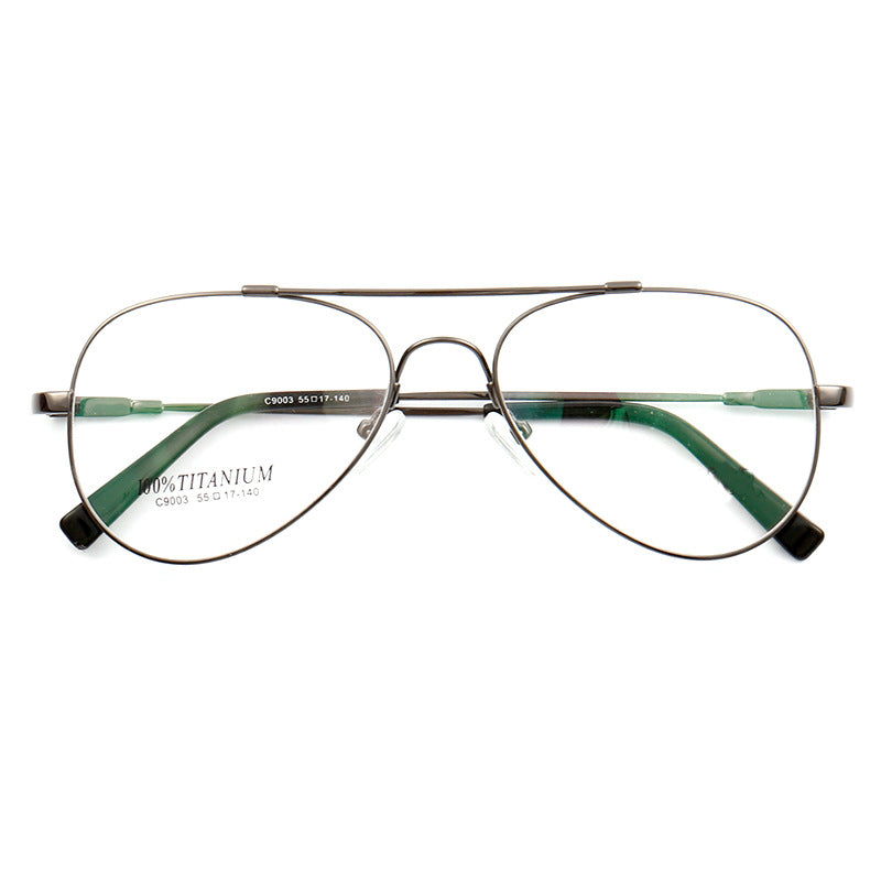 Domingo | Flat Top Mens Pilot Eyeglasses Frames | Flexible Bendable Memory Metal Glasses Frames