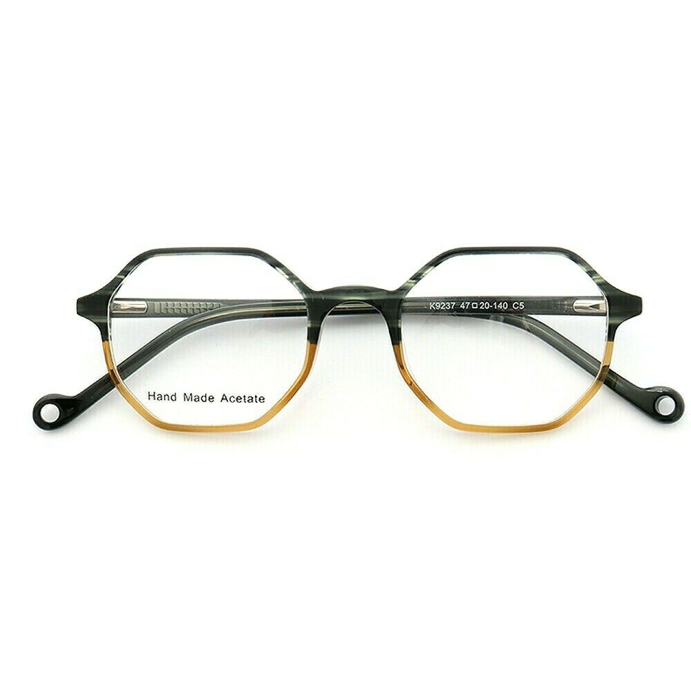 Blake | Polygon Shaped Acetate Eyeglasses | Two Toned Glasses For Men & Women