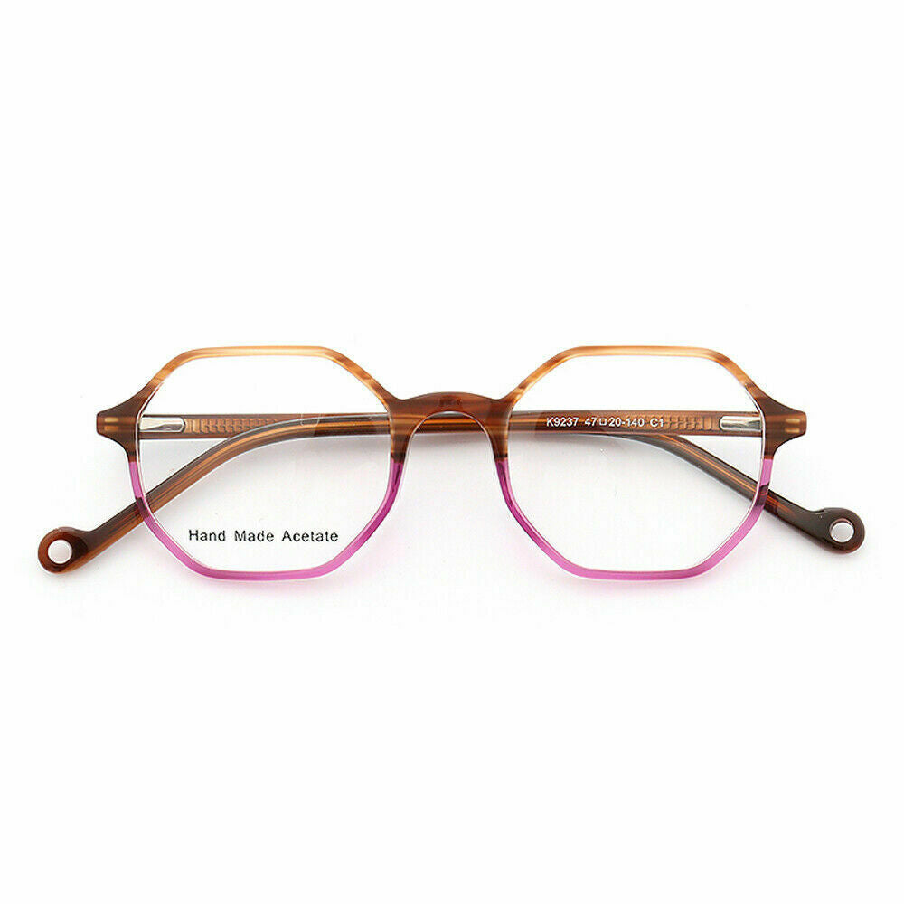 Blake | Polygon Shaped Acetate Eyeglasses | Two Toned Glasses For Men & Women