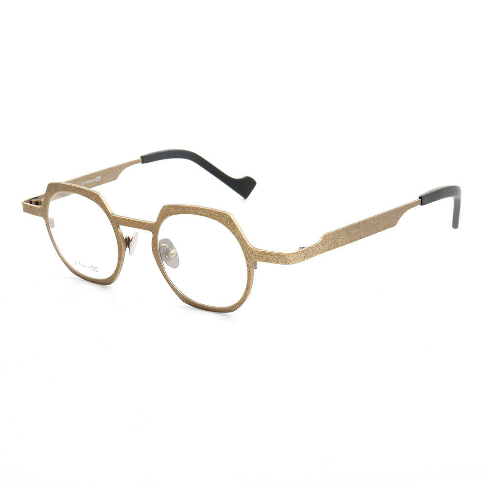 Windsor | Mens Geometric Titanium Eyeglasses Gold | Womens Round Retro Green Glasses Frames Online