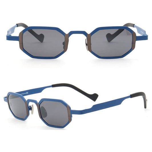 Felton | Rectangular Geometric Unisex Sunglasses | Lightweight Titanium Frame w/ Polarized Lenses